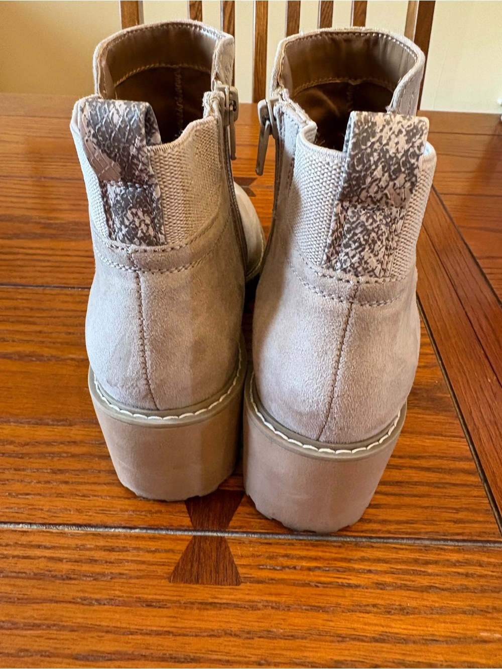 Universal Thread Taupe Suede Ankle Boots - Picture 5 of 10